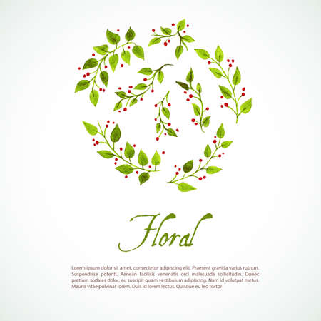 Vector illustration (eps 10) of Watercolor floralのイラスト素材