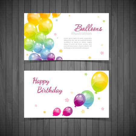 illustration of Background with colorful balloonsのイラスト素材