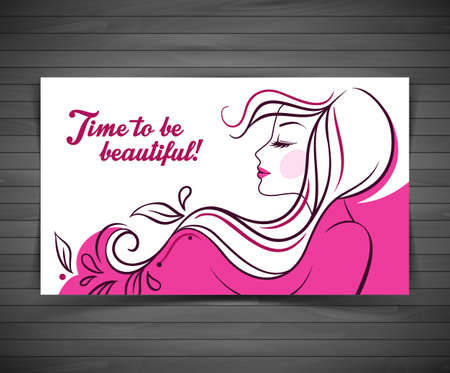 Vector illustration (eps 10) of Cards with womenのイラスト素材