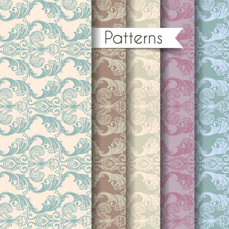 Seamless patterns setのイラスト素材