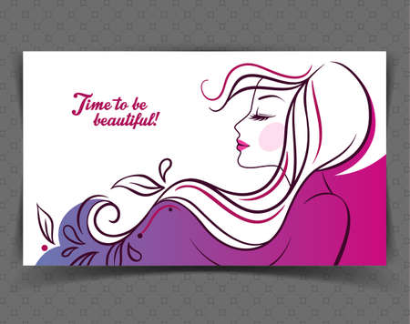 Vector illustration of Beautiful womanのイラスト素材