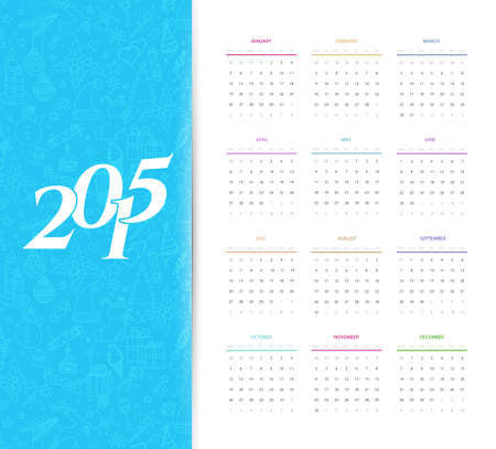 Vector illustration (eps 10) of Calendar for 2015のイラスト素材