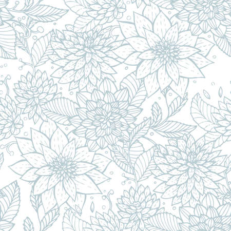 Vector illustration (eps 10) of Seamless floral patternのイラスト素材