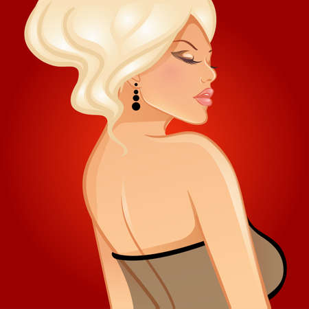 Vector illustration (eps 10) of Beautiful womanのイラスト素材