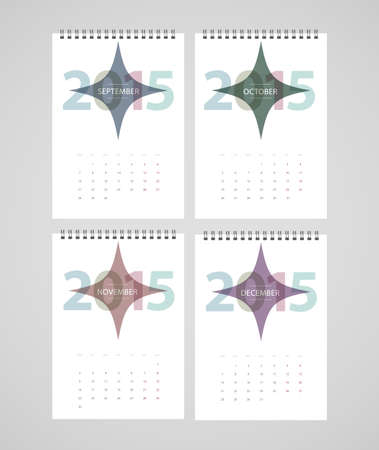 illustration of Calendar for 2015のイラスト素材