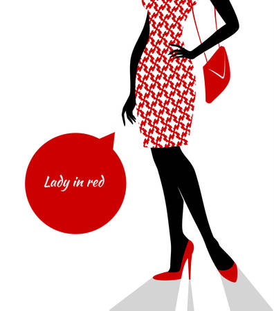 Vector illustration of Woman's silhouette imageのイラスト素材