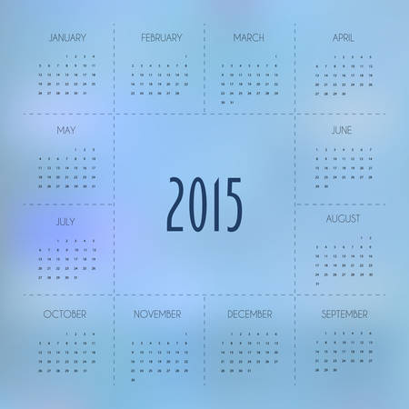 Vector illustration of Calendar for 2015 yearのイラスト素材