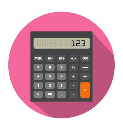 Vector illustration of Calculator image in flat styleのイラスト素材