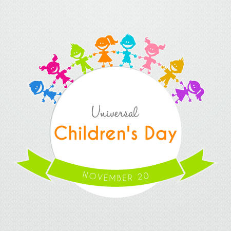 Vector illustration of Universal Children day posterのイラスト素材