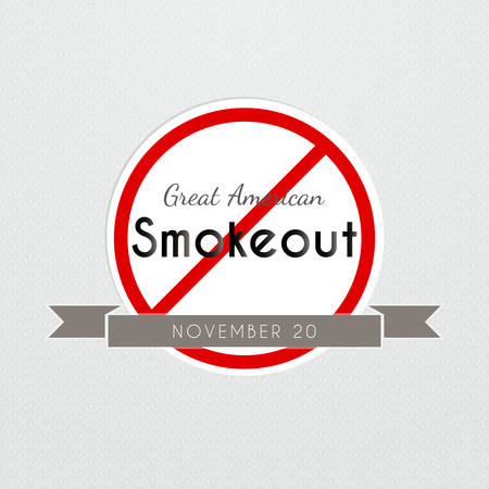 Vector illustration of Graet American Smokeout posterのイラスト素材