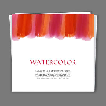 Vector illustration of Card with Hand painted watercolor textureのイラスト素材