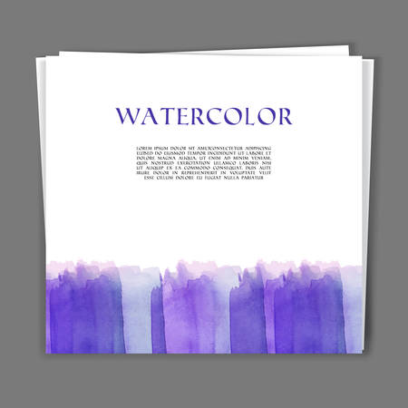 Vector illustration of Card with Hand painted watercolor textureのイラスト素材