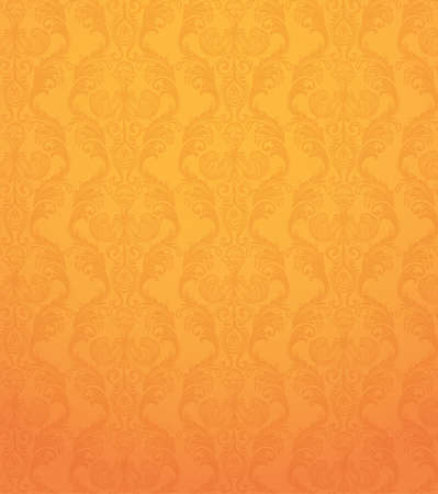 Vector illustration of Color Seamless pattern orange backgroundのイラスト素材