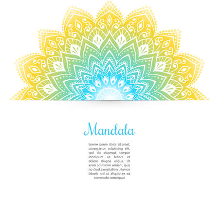 Vector illustration of Color Mandala background templateのイラスト素材