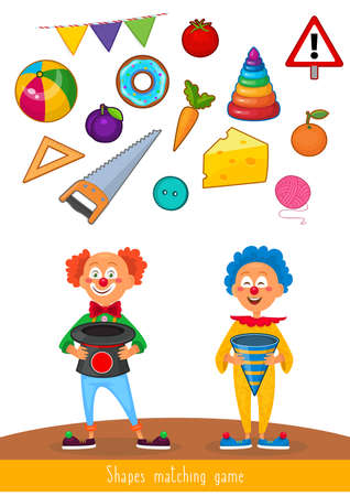 Toddlers activity, educational children game, vector illustrationのイラスト素材