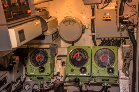 Den Helder, Netherlands. 30 July 2021. The interior of a submarine. High quality photo