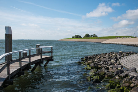 Oudeschild, Texel, Netherlands. August 13, 2021. The harbor head of the port of Oudeschild, Texel....