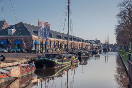 Den Helder, Netherlands, March 2022. Willemsoord, a former shipyard transformed to a multi purpose event location. High quality photoのeditorial素材