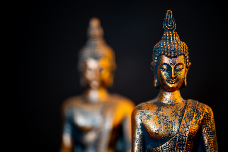 Netherlands. October 2022.buddha statue in calm rest pose. Shakyamuni Buddha is a spiritual teacher, one of the three world religions. High quality photoの写真素材