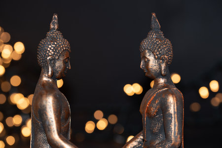 Netherlands. October 2022.buddha statue in calm rest pose. Shakyamuni Buddha is a spiritual teacher, one of the three world religions. High quality photoの写真素材