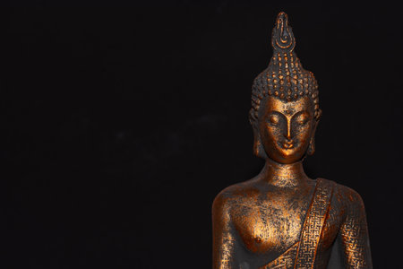 Netherlands. October 2022.buddha statue in calm rest pose. Shakyamuni Buddha is a spiritual teacher, one of the three world religions. High quality photoの写真素材