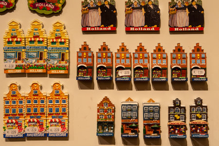 Enkhuizen, Netherlands. October 2022. Porcelain houses and souvenirs of Holland. High quality photoの写真素材