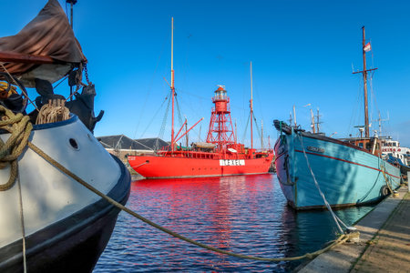 Den Helder, Netherlands. October 2022. Den Helders former shipyard, now museum port Willemsoord. High quality photoのeditorial素材