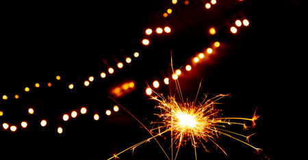 Den Helder, Netherlands. November 2022. Stars on a black background with bokeh. High quality photoの写真素材