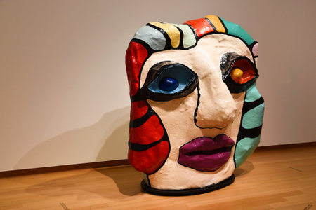 Amsterdam, Netherlands. January 2023. A modern sculpture in Cobra style. High quality photoのeditorial素材