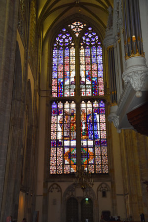 Utrecht, Netherlands. May 2023. The interior of the Dom Church in Utrecht. High quality photoのeditorial素材