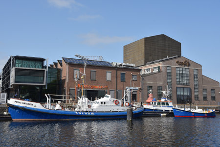 Den Helder, Netherlands. May22 2023.KNRM lifeboats at the Willemsoord wharf. High quality photoのeditorial素材