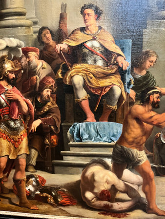 Amsterdam, Netherlands. August 11, 2023.Consul Titus Manlius Torquatus Orders the Beheading of his Son,. High quality photoのeditorial素材