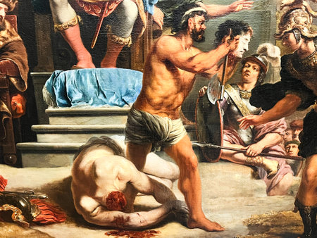 Amsterdam, Netherlands. August 11, 2023.Consul Titus Manlius Torquatus Orders the Beheading of his Son,. High quality photoのeditorial素材