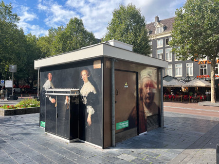 Amsterdam, Netherlands. August 26, 2023. The Rembrandtsplein in Amsterdam. High quality photoのeditorial素材