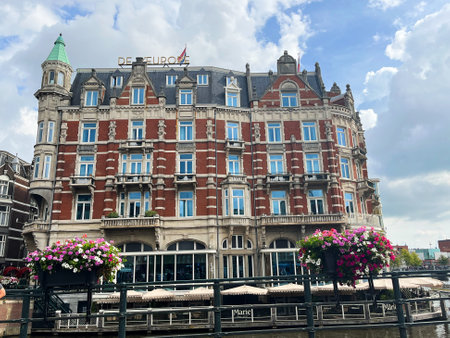 Amsterdam, Netherlands. August 16, 2023. Hotel de l'Europe in Amsterdam. High quality photoのeditorial素材