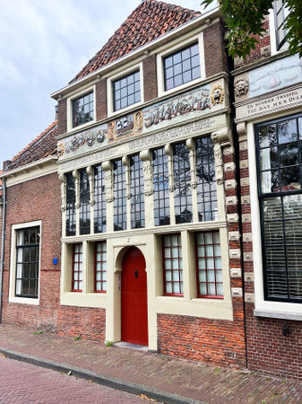 Hoorn, Netherlands. August, 17, 2023. Historic streets and gables in Amsterdam. High quality photoのeditorial素材
