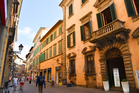 Pisa, Italy. September 19, 2023. One of the many picturesque streets in Pisa, Tuscany. High quality photoの写真素材