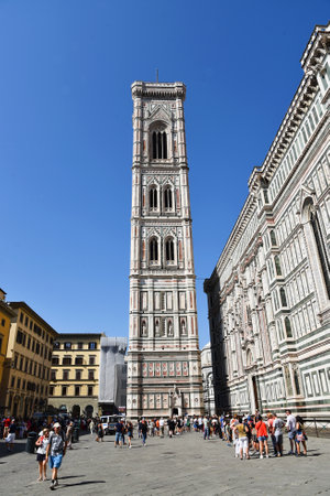 Florence, Italy. September 18, 2023. View of Florence Cathedral (Cattedrale di Santa Maria del Fiore). High quality photoのeditorial素材