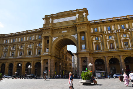 Florence, Italy. September 17, 2023. The old center of the historical city of Florence in Tuscany. High quality photoのeditorial素材