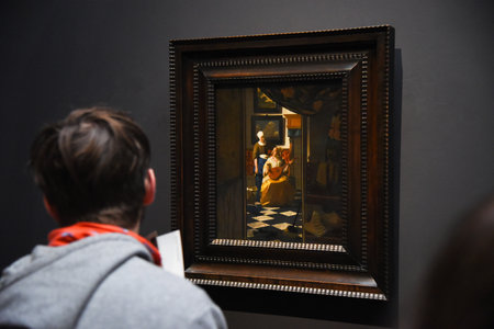 Amsterdam, Netherlands. January 20, 2024. The famous paintings in the Rijksmuseum in Amsterdam. High quality photoのeditorial素材