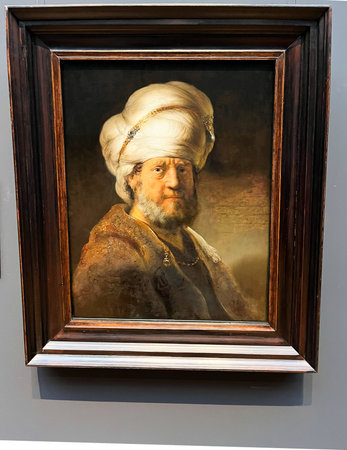 Amsterdam, the Netherlands. June 10, 2024. Portaits of the famous Dutch painter Rembrandt van Rijn. High quality photoのeditorial素材