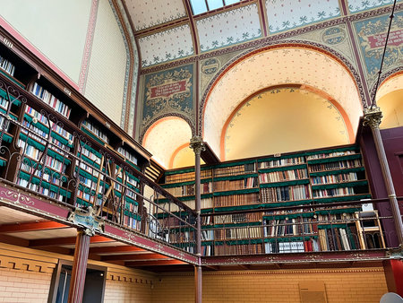 Amsterdam, the Netherlands. June 10, 2024. the library of the Rijksmuseum in amsterdam. High quality photoのeditorial素材
