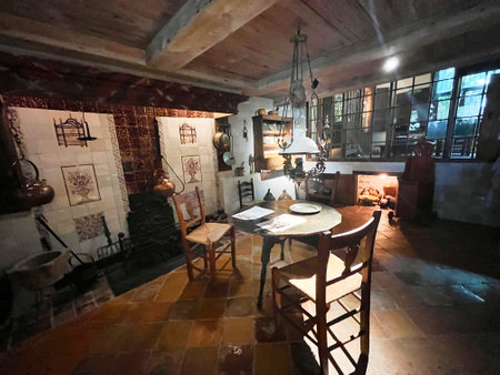 Edam, the Netherlands. july 14, 2024. The old interior of a Dutch house in Edam. High quality photoのeditorial素材