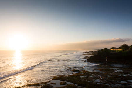 A lot of indonesian people choose to get married in front of the ocean, in the wonderful bay of Tanah Lot templeの写真素材