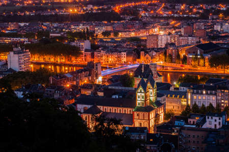Liege By Night, Belgiumの写真素材