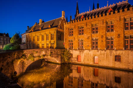 Bruges at Nightの写真素材