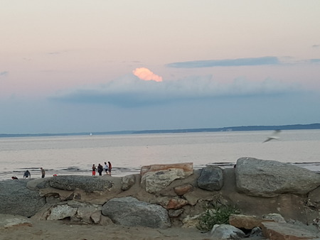 Horizon at Sunsetの写真素材