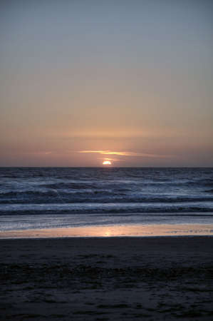 sunset at the beachの写真素材