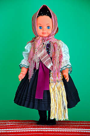 doll in the traditional Slovak costumeの写真素材