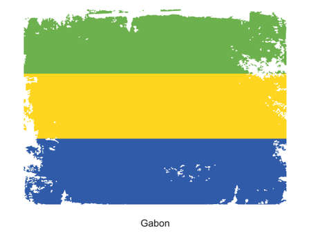 Grunge illustration of the flag of the country. Fully editable vector image. Grunge flag is proportionately correct.の写真素材